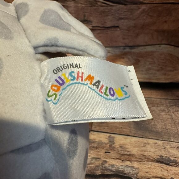 Squishmallows Odile Gray Spotted Seal Plush w/ Antlers & Earmuffs Holiday 10" - Picture 7 of 7